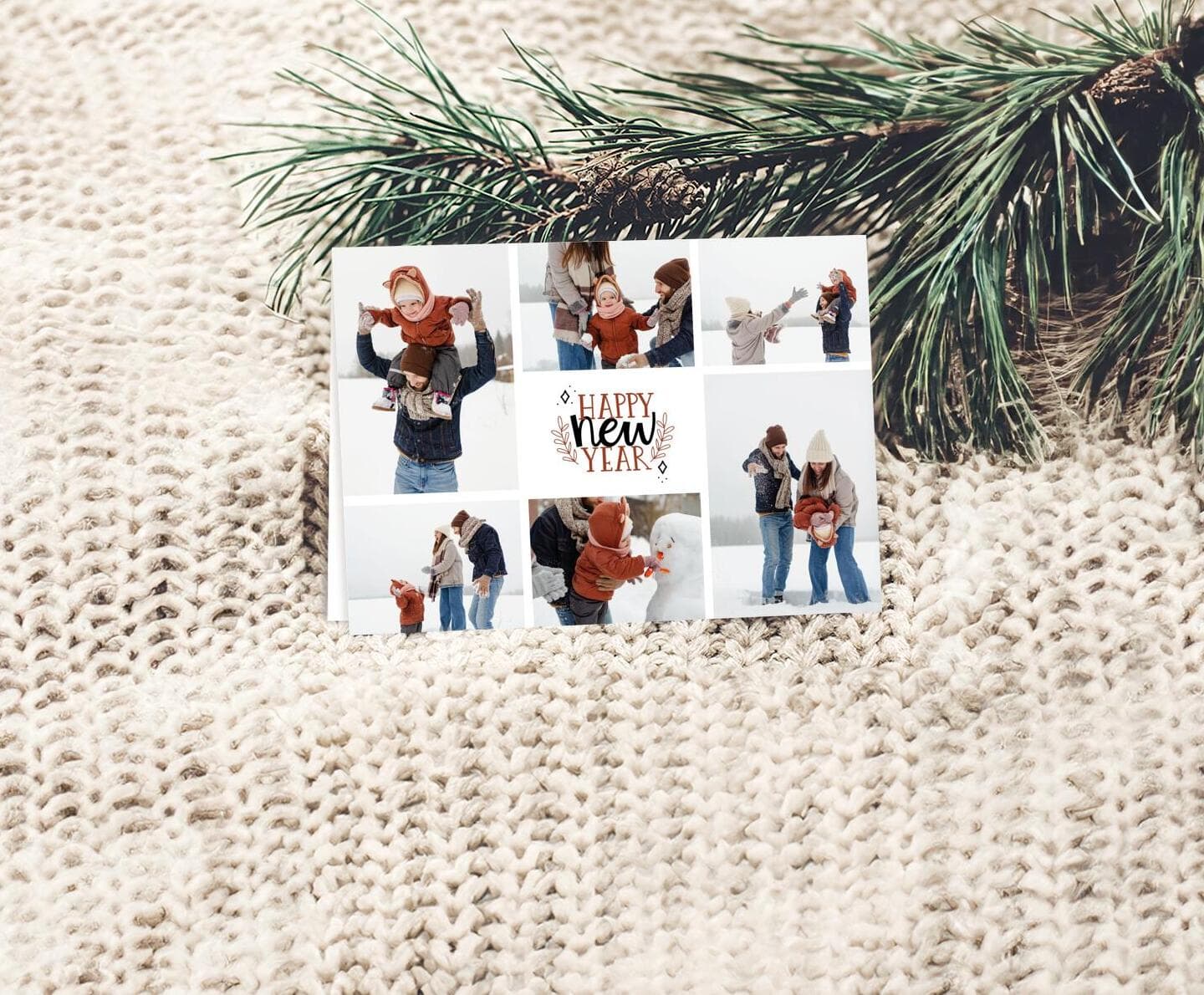 New Year Multiphoto Horizontal Card