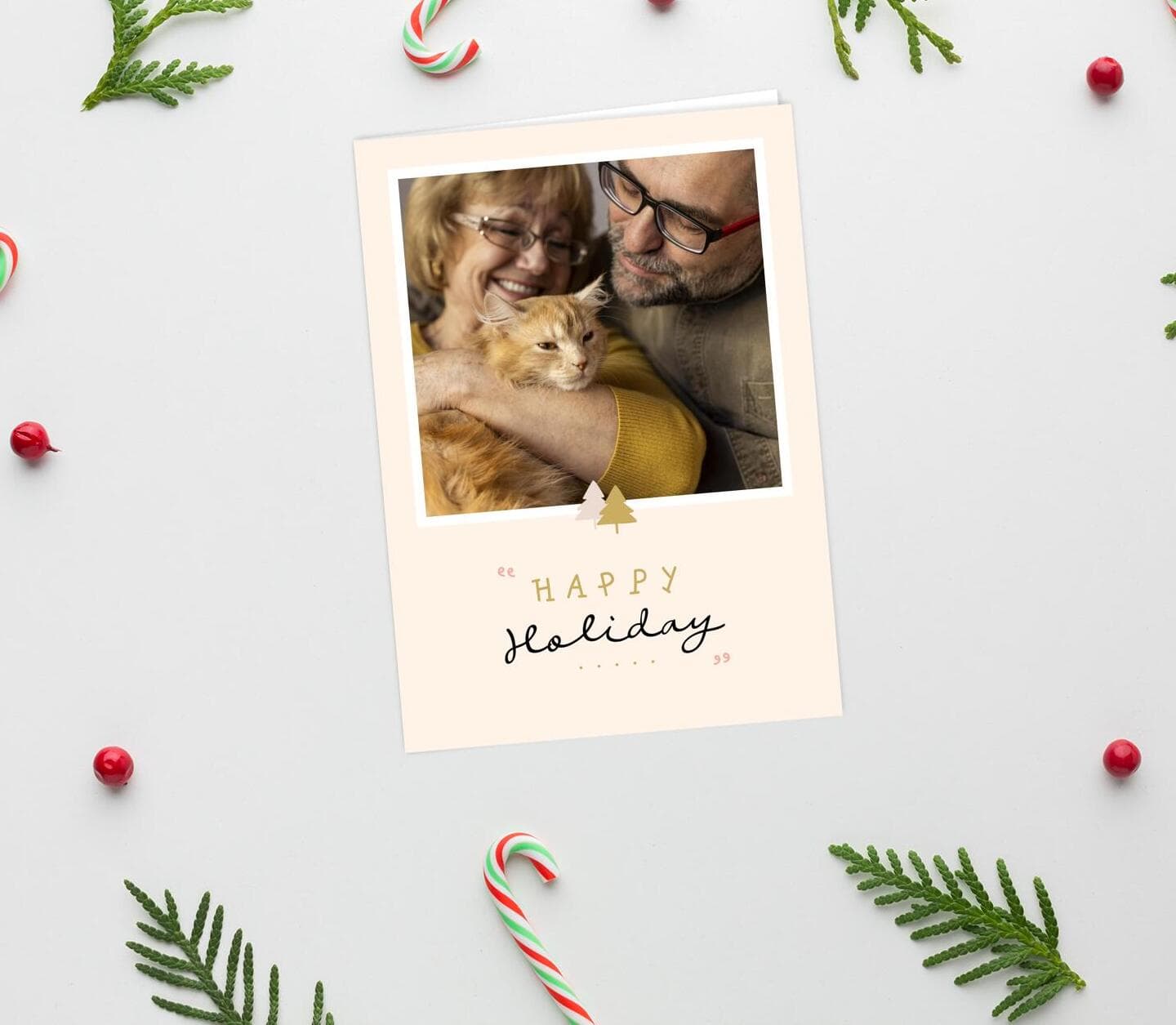 Typographic Happy Holiday Card