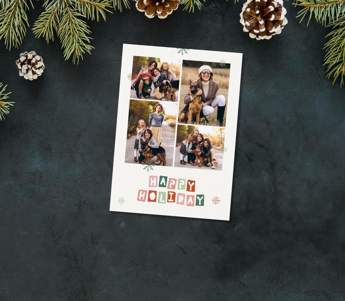 Snowy Happy Holiday Card