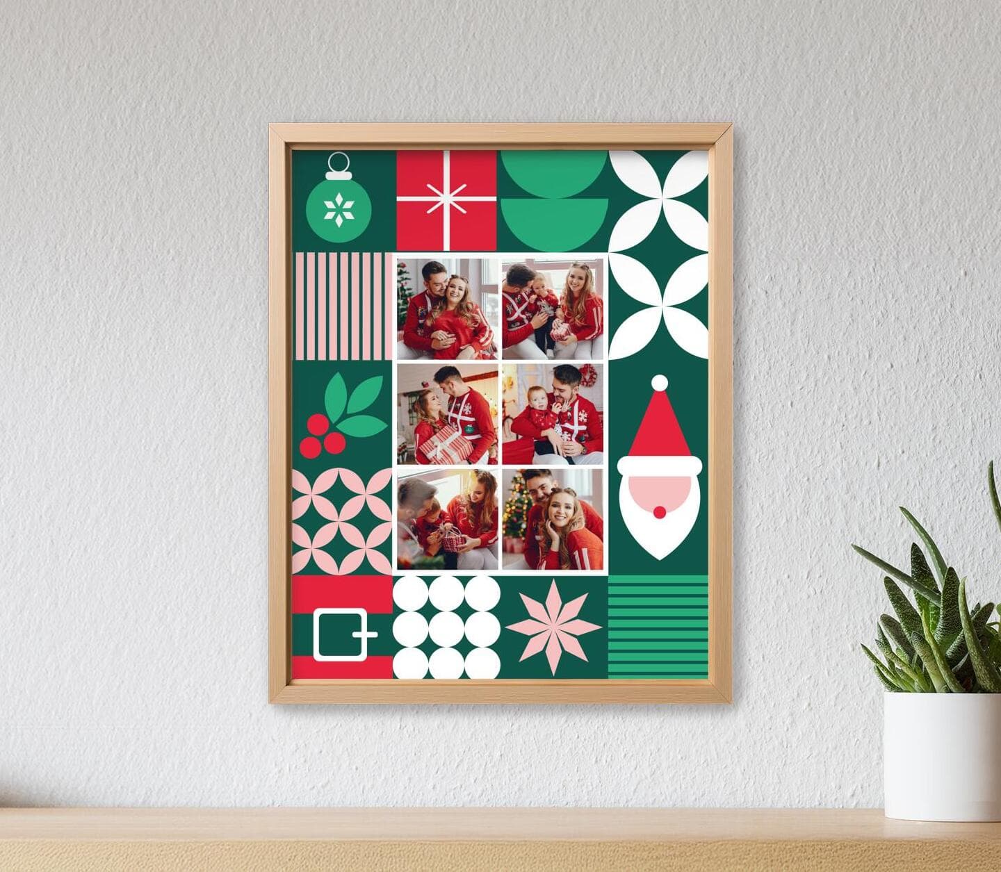 Centered Christmas Mosaic Poster