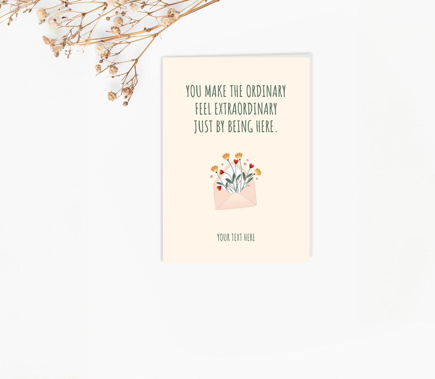 Extroardinary Love Quote Card