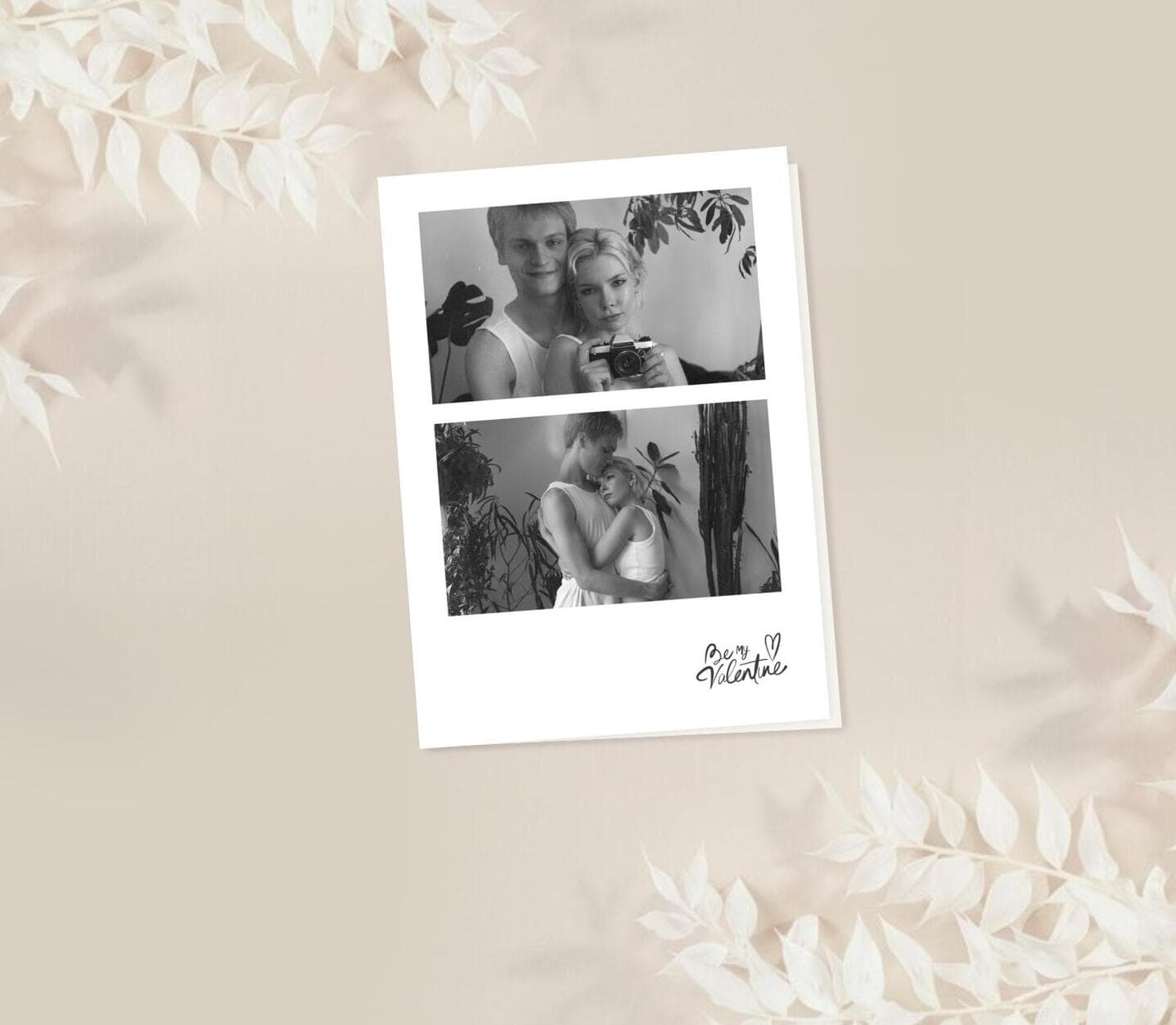 Black And White Valentine Card