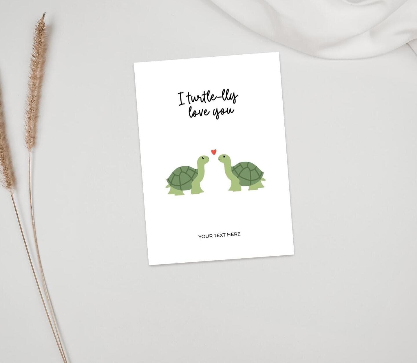 Turtle Love Quote Card
