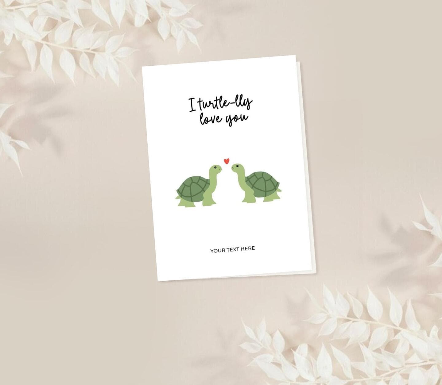 Turtle Love Quote Card
