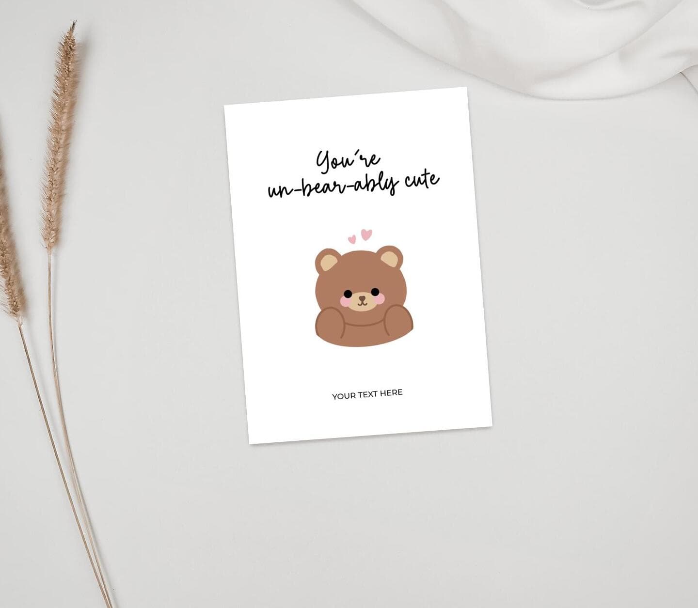 Cute Bear Quote Card