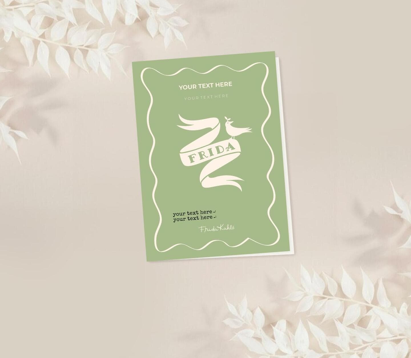 Frida Kahlo™ Ribbon and Bird Card