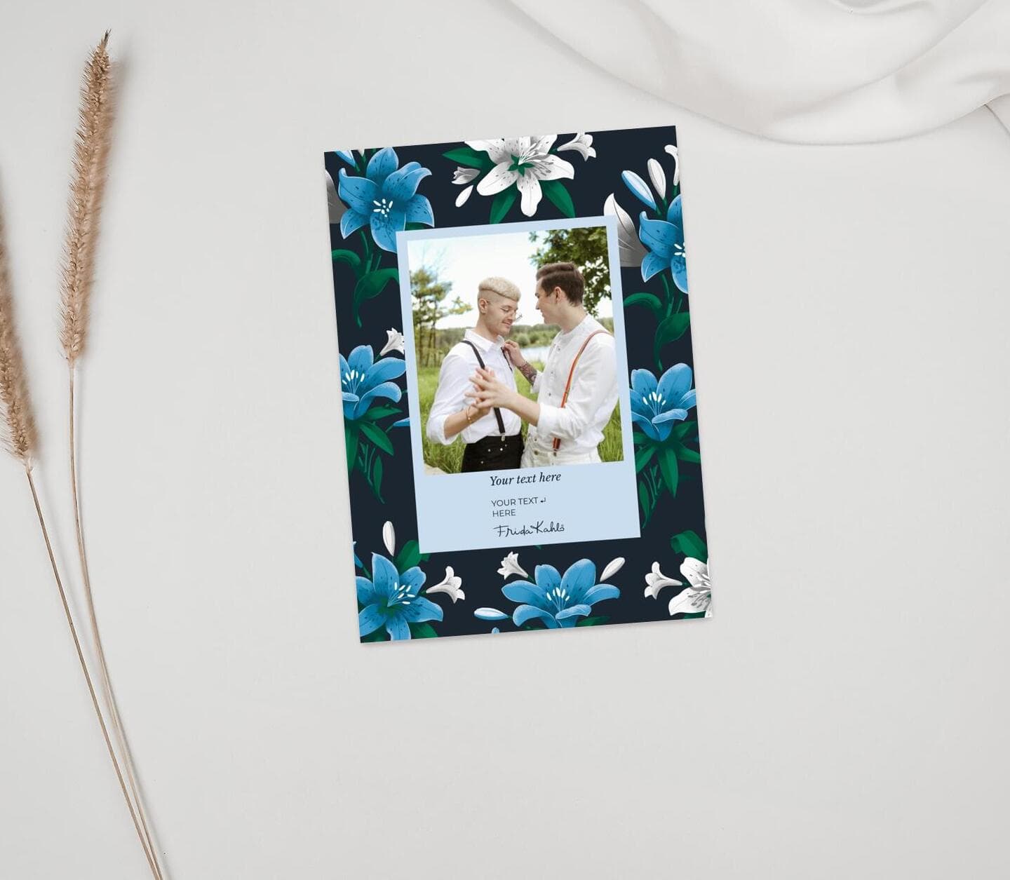 Frida Kahlo™ Blue Flowers Card