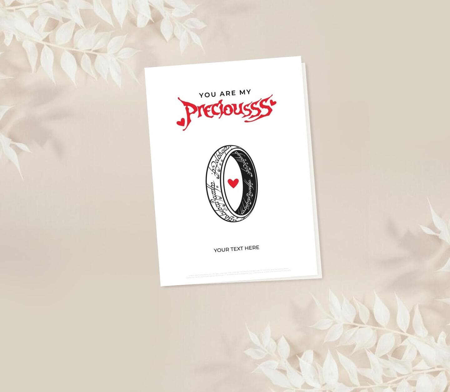 The Lord Of The Rings™ My Preciousss Black and White Card