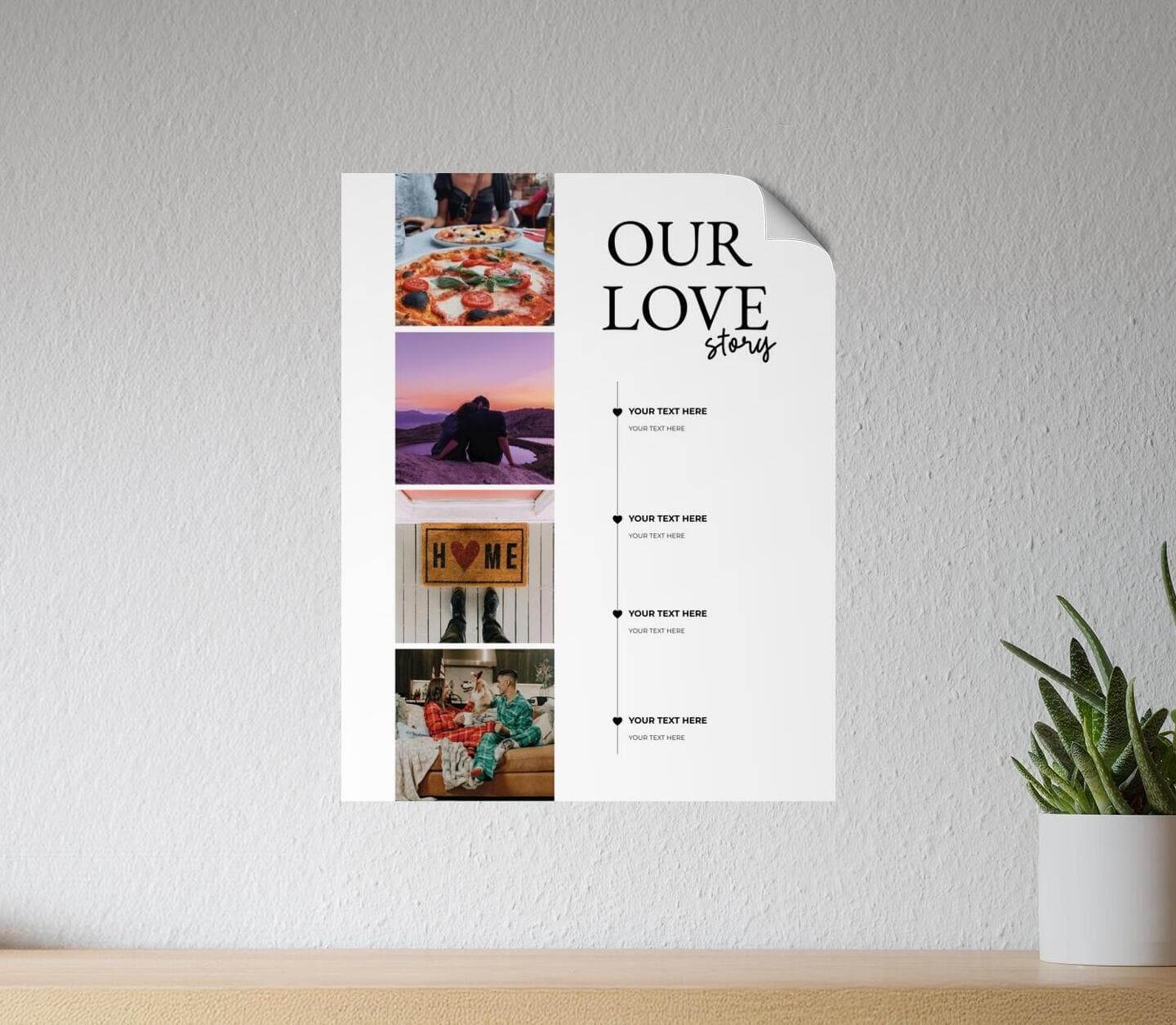 Timeline Love Story Poster