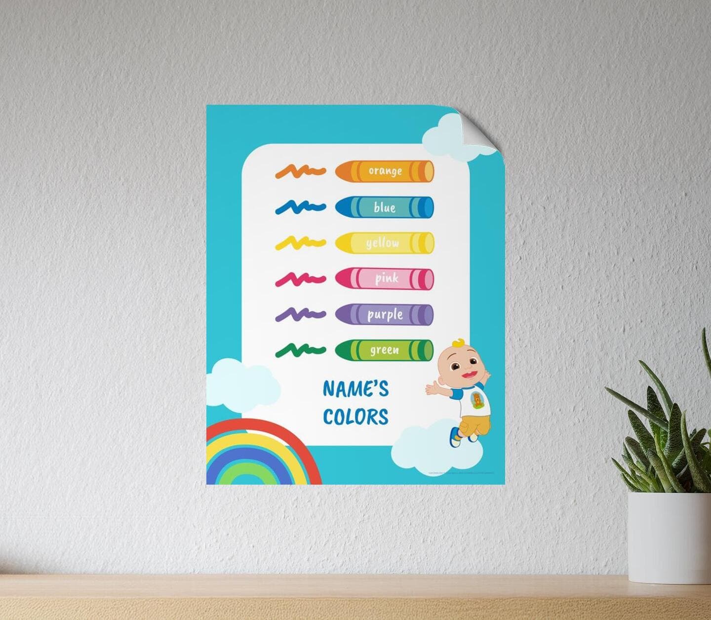 CoComelon™ Colors JJ Rainbow Poster