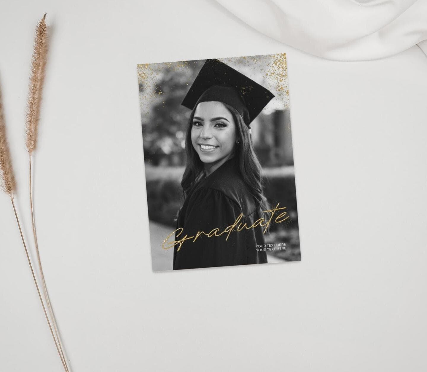 Sparkle Calligraphy Announcement Card