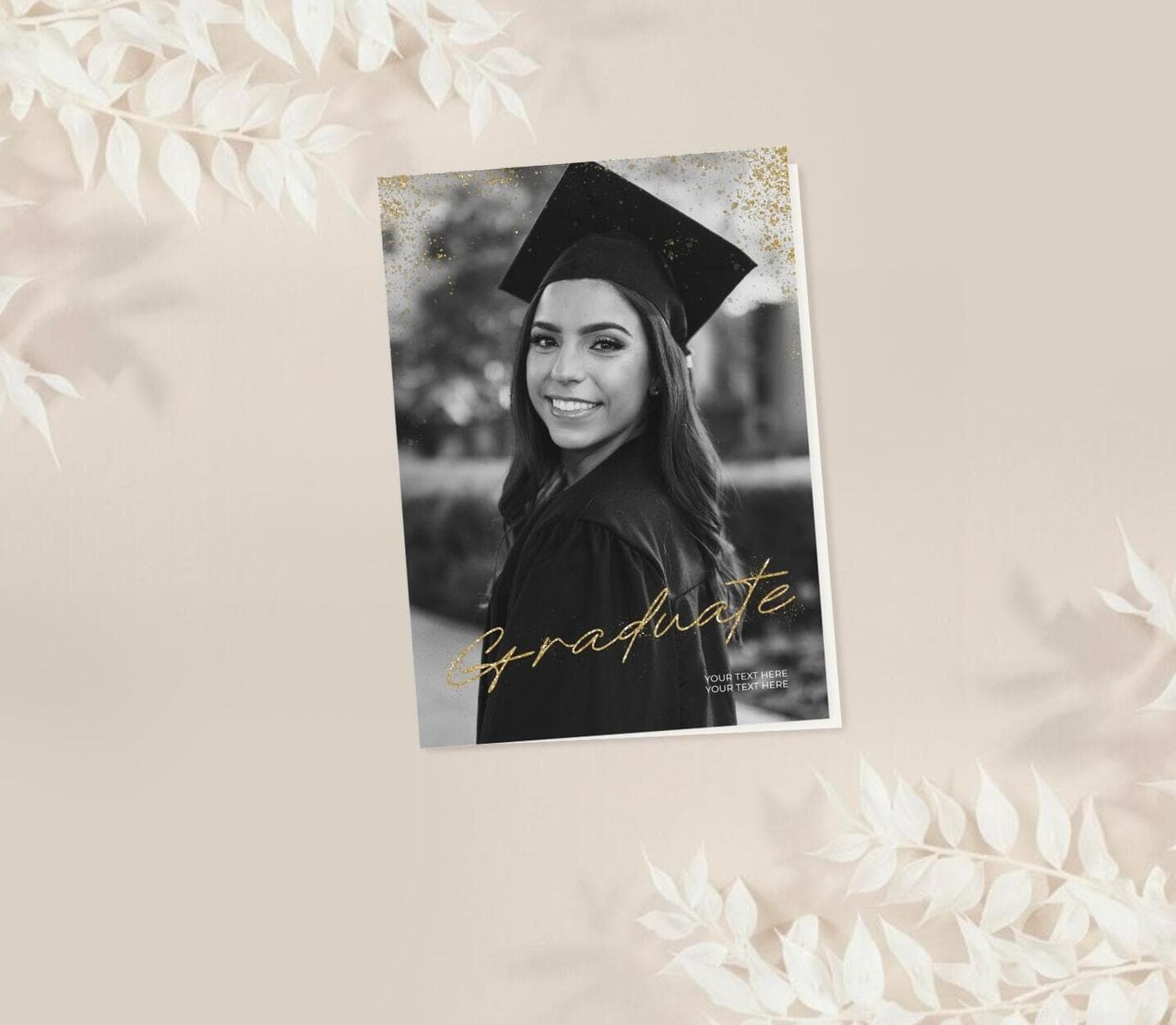 Sparkle Calligraphy Announcement Card