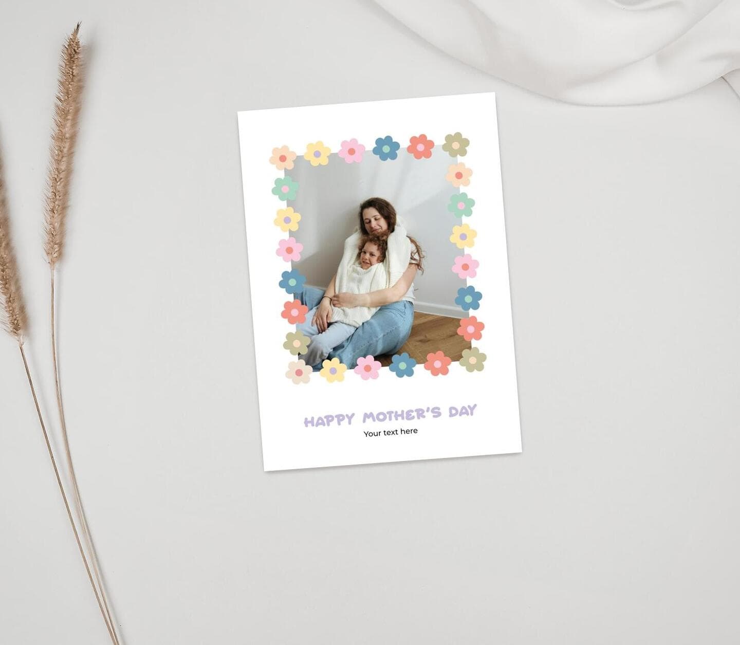 Retro Bloom Square Card