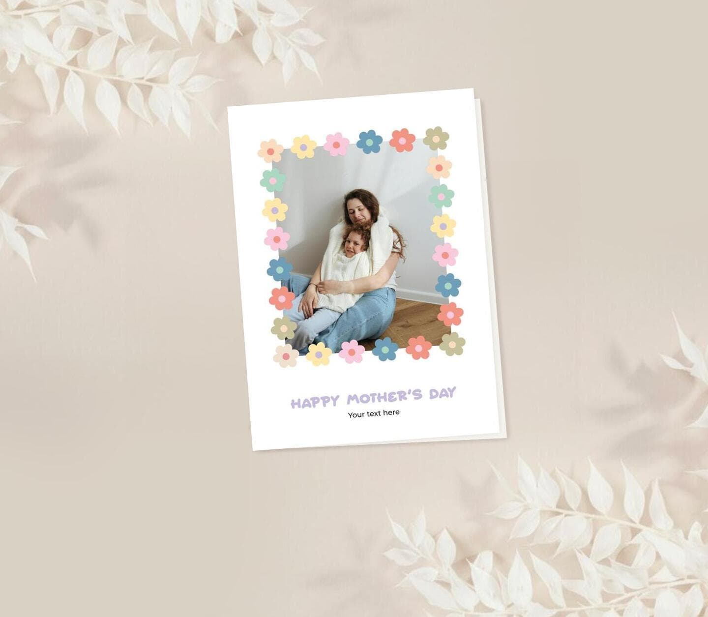 Retro Bloom Square Card