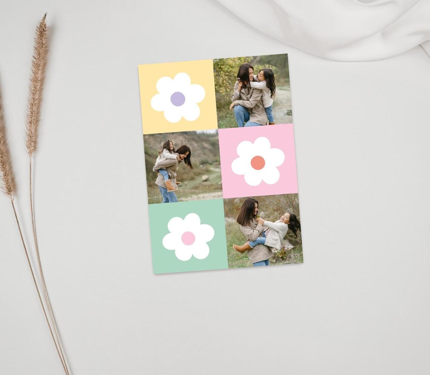 Retro Bloom Multiphoto Card