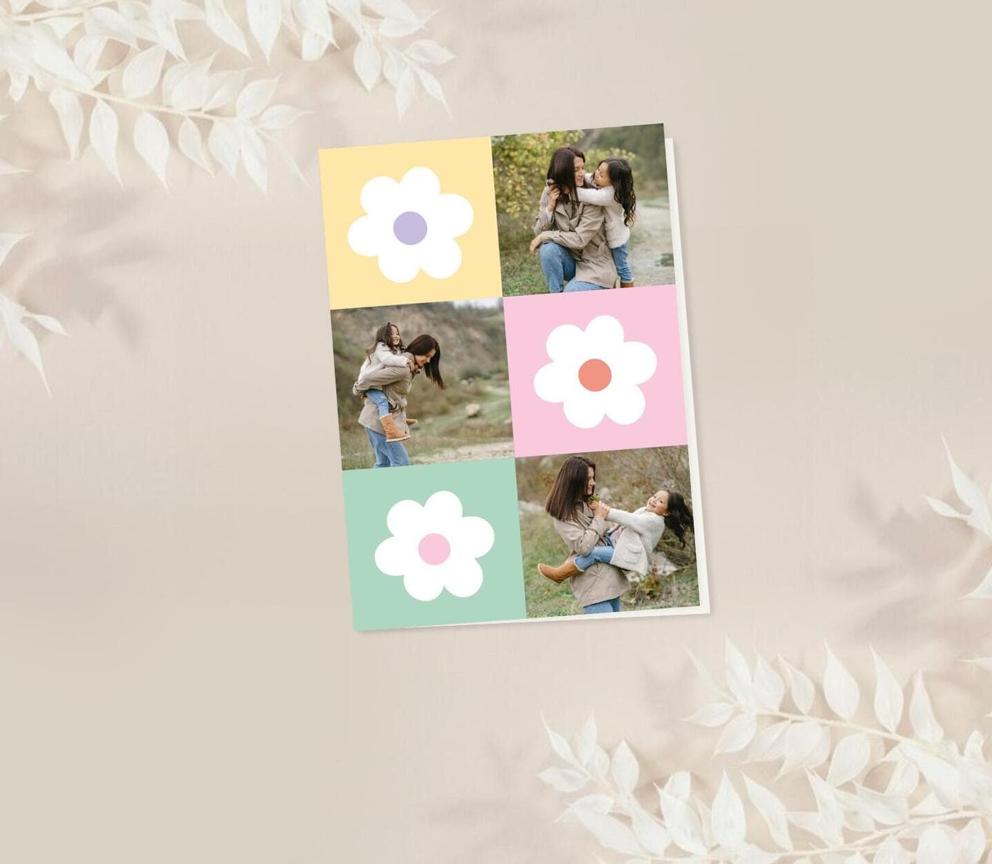 Retro Bloom Multiphoto Card