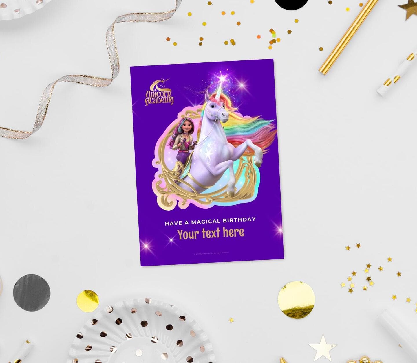Unicorn Academy™ Magical Birthday Sophia And Wildstar Card