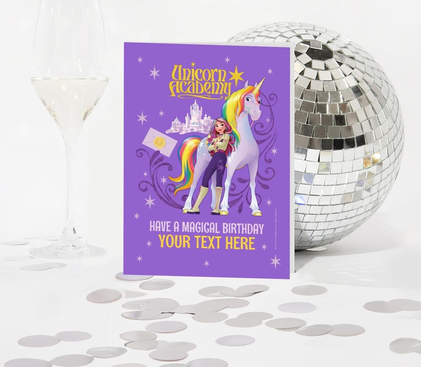 Unicorn Academy™ Birthday Greetings Card