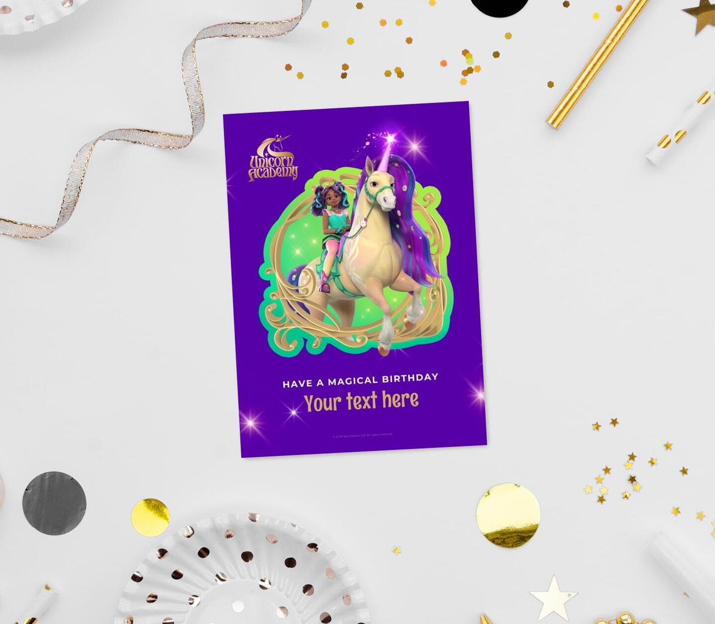 Unicorn Academy™ Magical Birthday Ava And Leaf Card