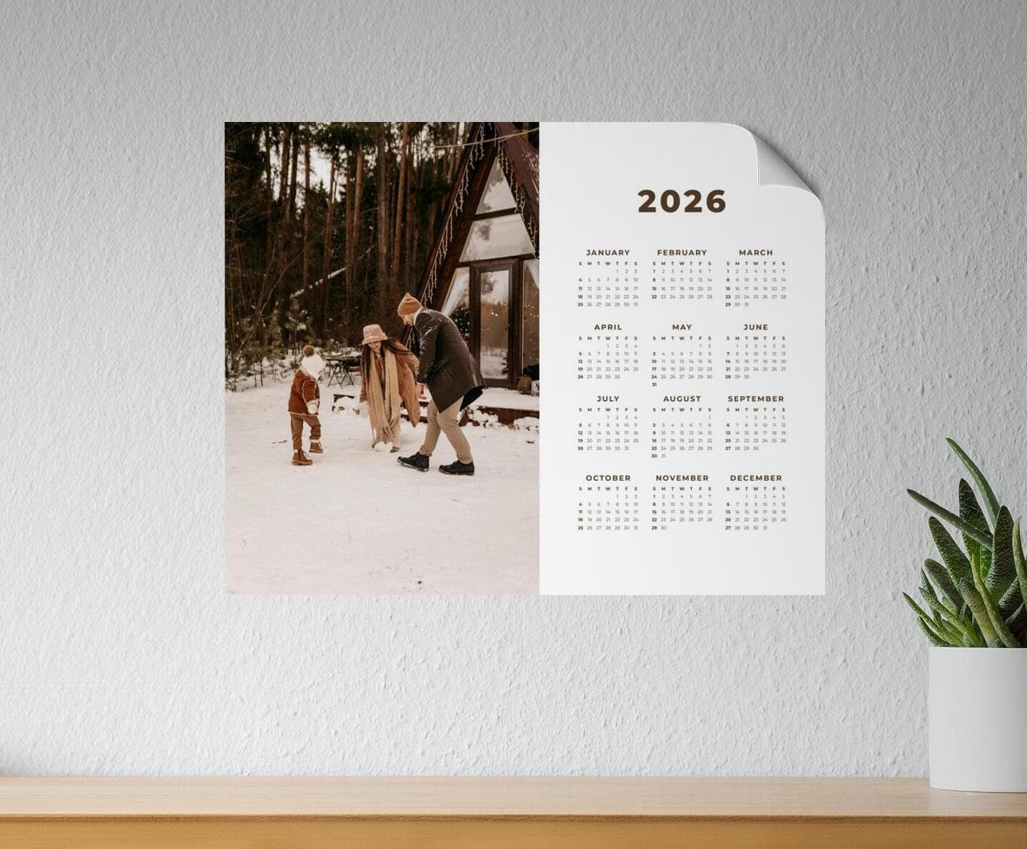 One Photo Calendar Landscape Poster