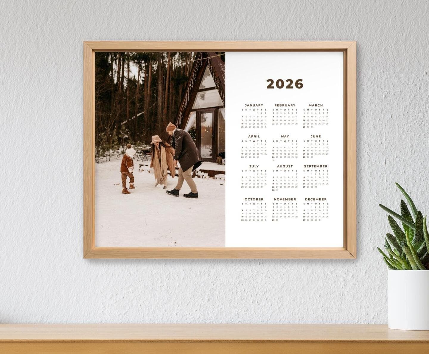 One Photo Calendar Landscape Poster
