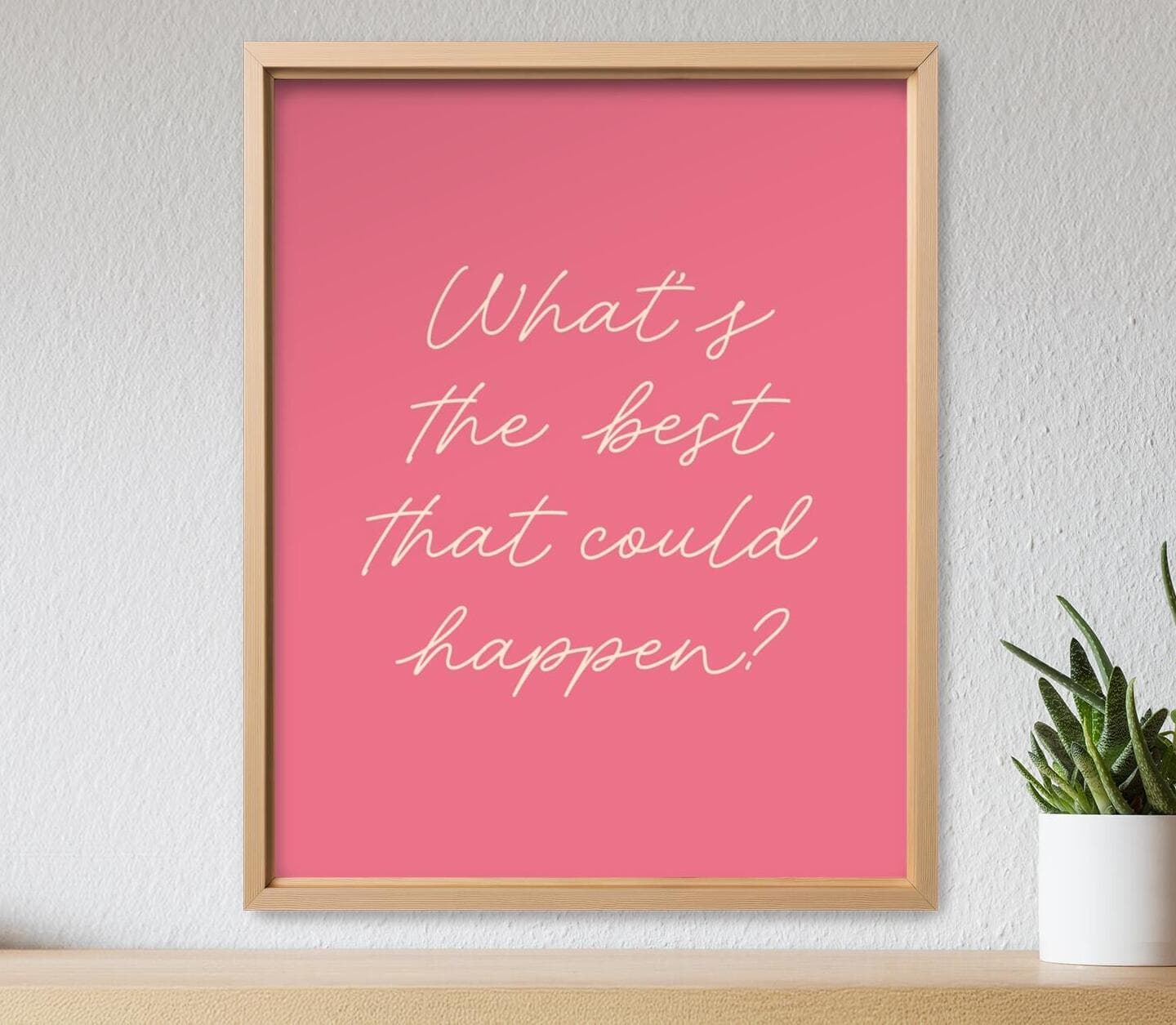 Cursive Pink Classic Quote Poster
