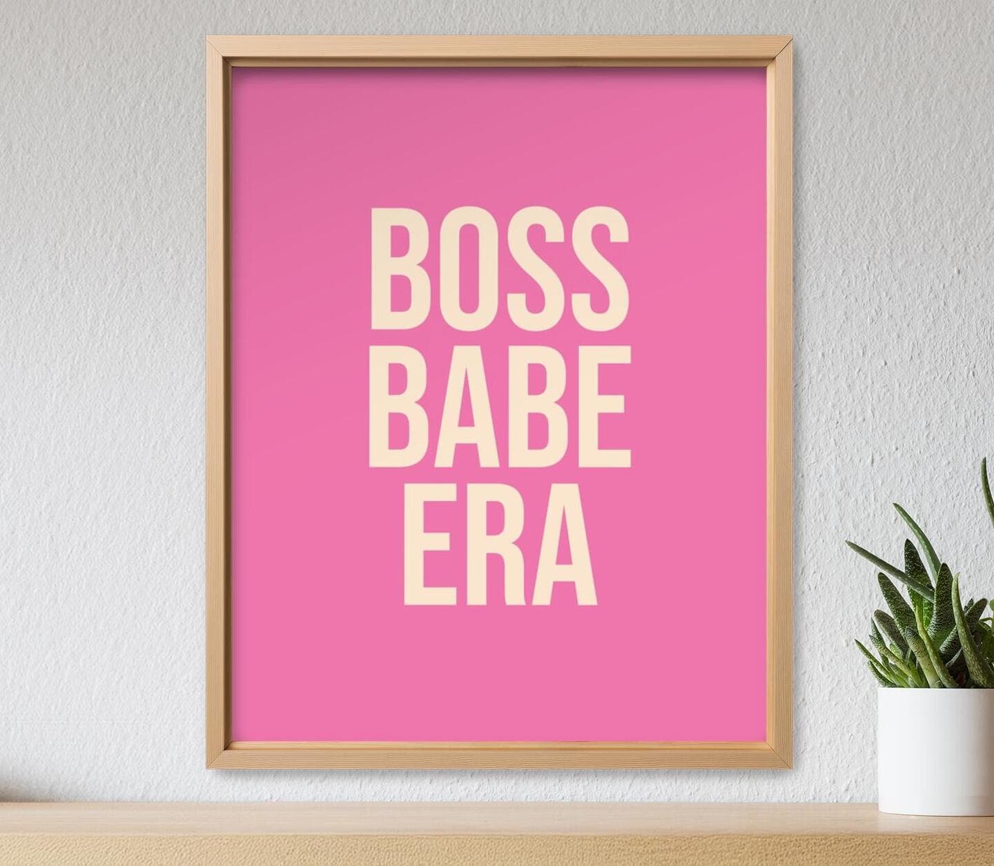 Boss Pink Quote Poster