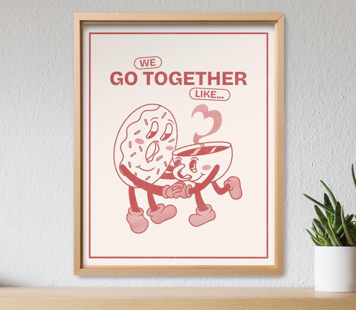 Pink Retro Cartoon Quote Poster