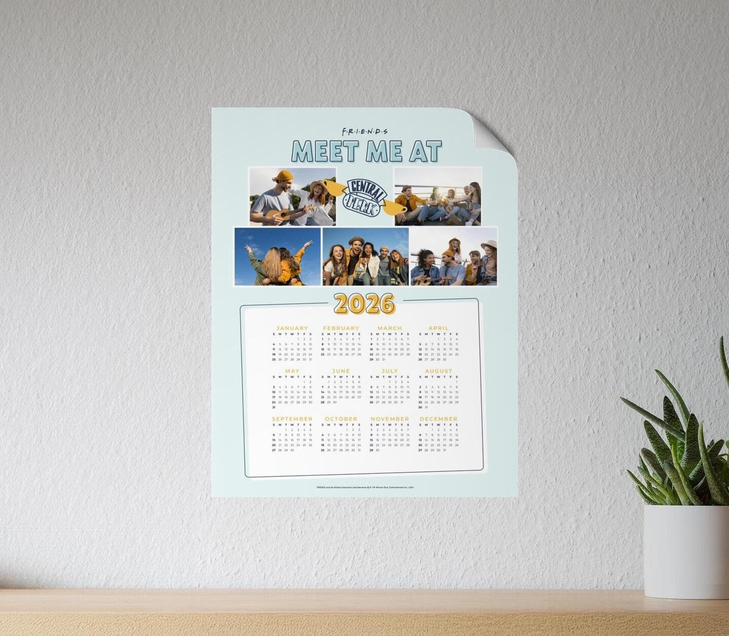 Friends™ Central Perk Cups Blue Calendar Poster