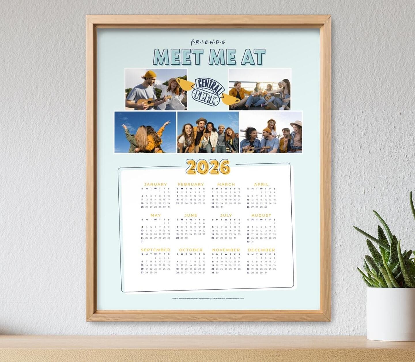 Friends™ Central Perk Cups Blue Calendar Poster