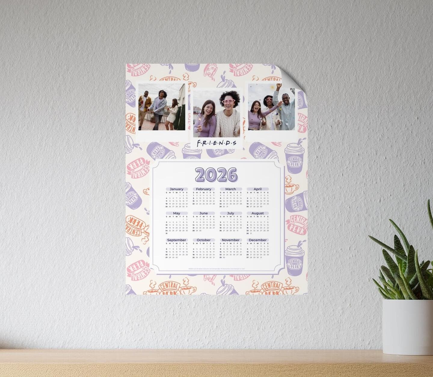 Friends™ Central Perk Pattern Calendar Poster