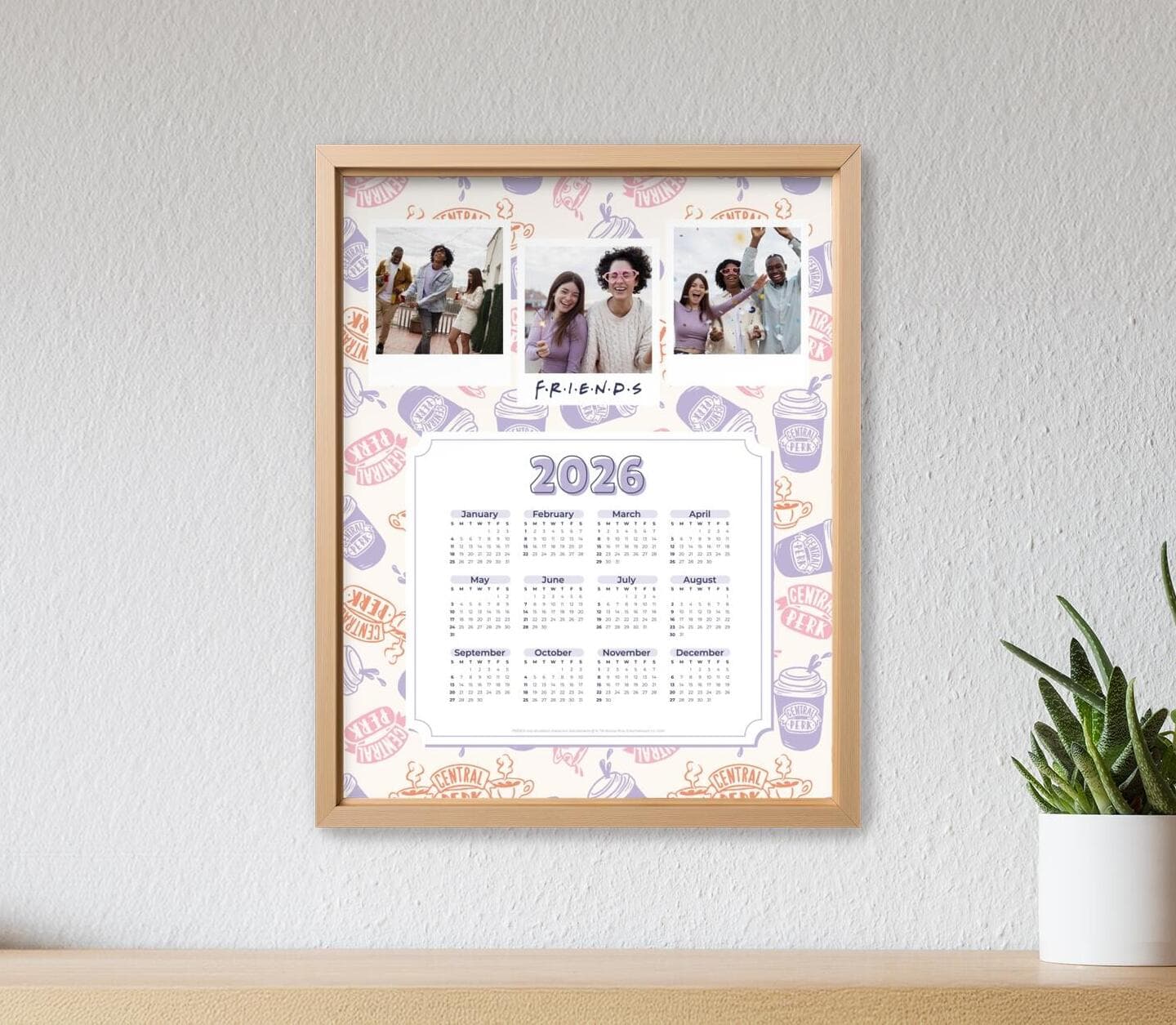 Friends™ Central Perk Pattern Calendar Poster