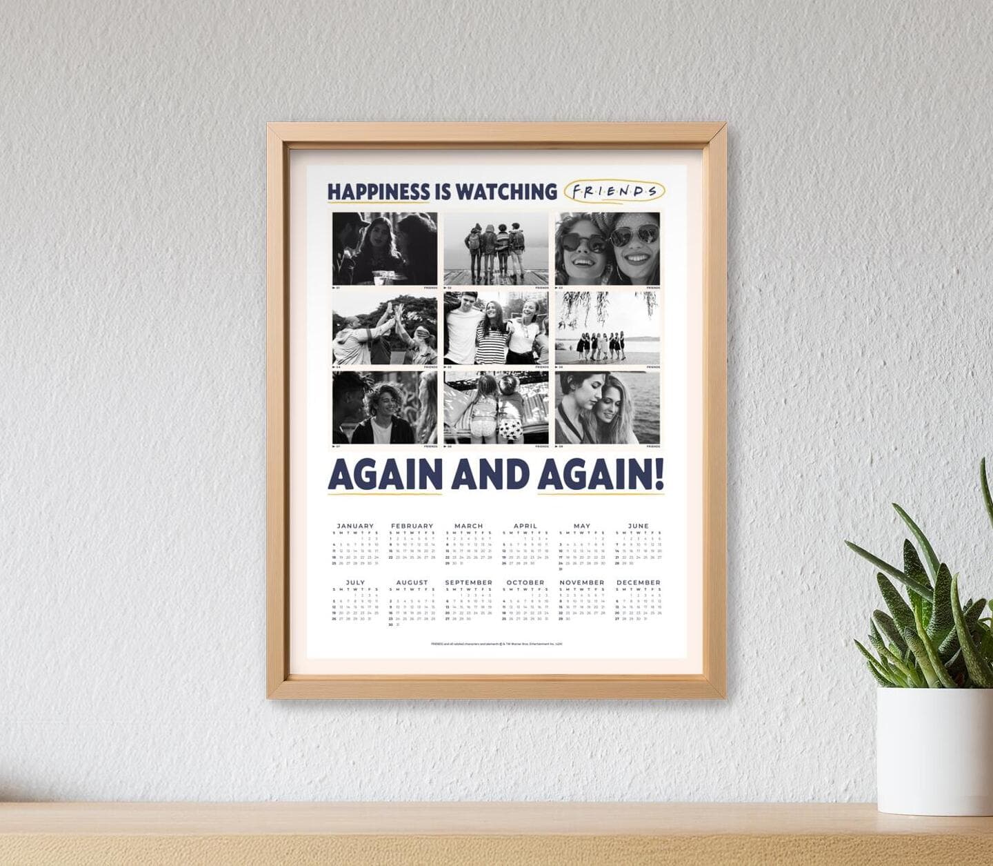 Friends™ Happiness Is Watching  Calendar Poster