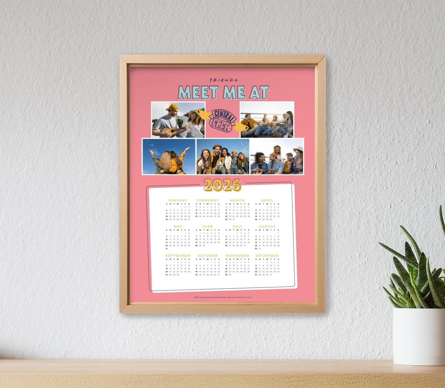 Friends™ Central Perk Cups Pink Calendar Poster