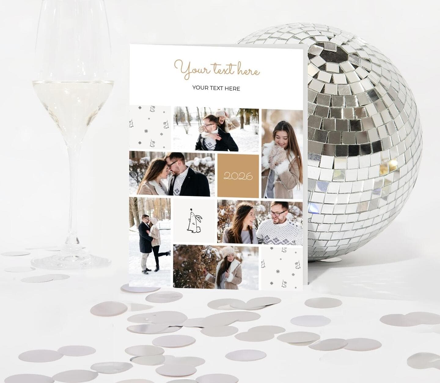 Winter Knitted Pattern Card