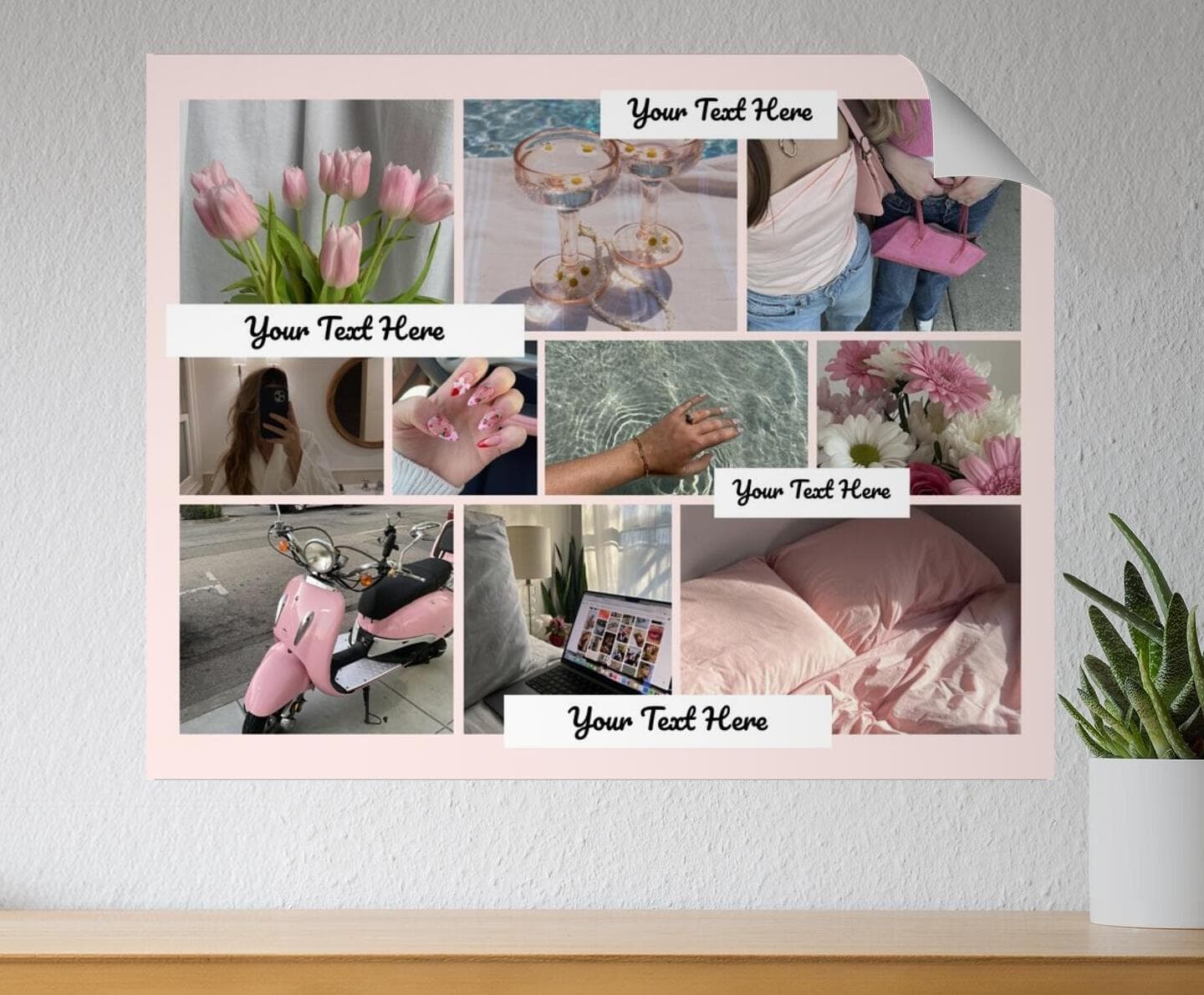 Vision Board Girly Landscape Poster