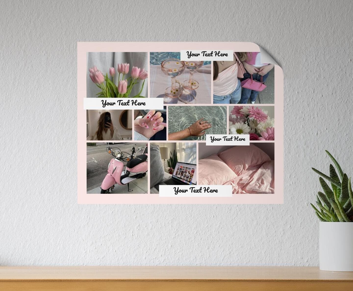 Vision Board Girly Landscape Poster