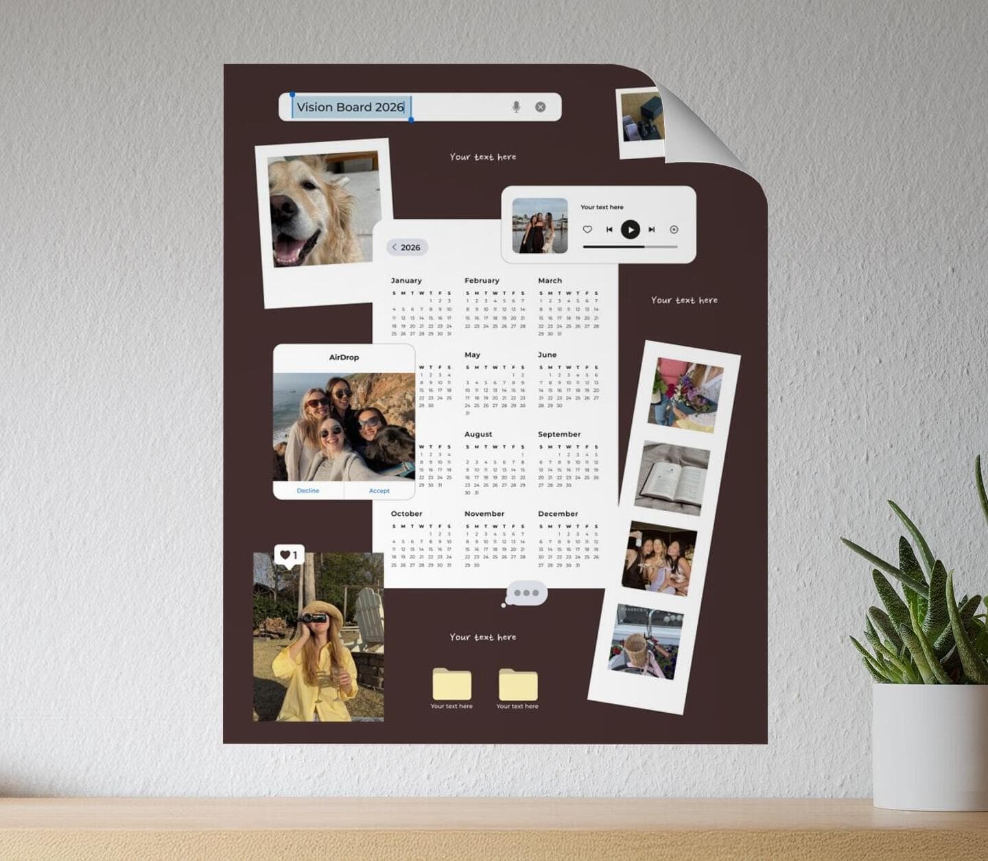 Vision Board Photo Dump Poster