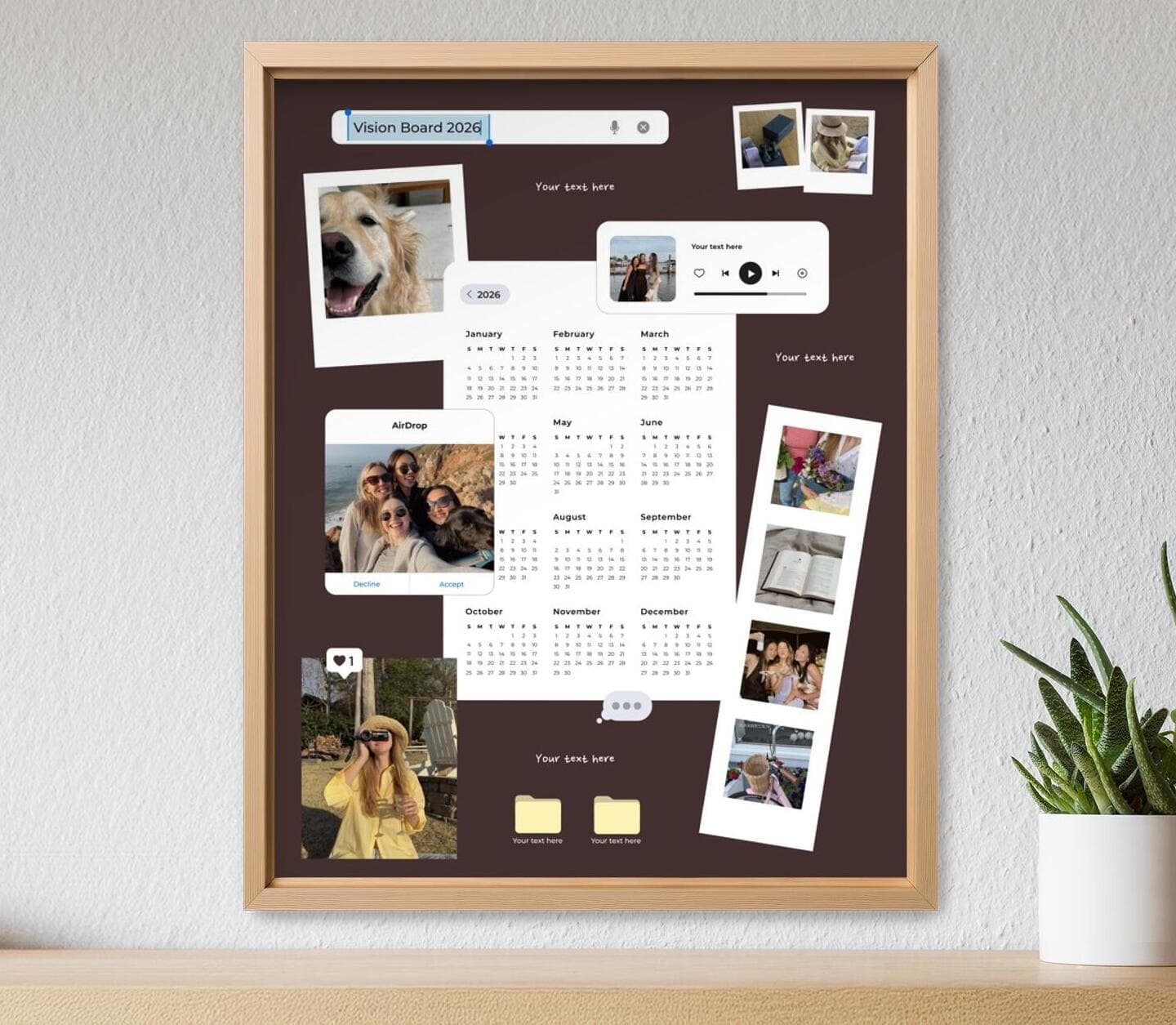 Vision Board Photo Dump Poster