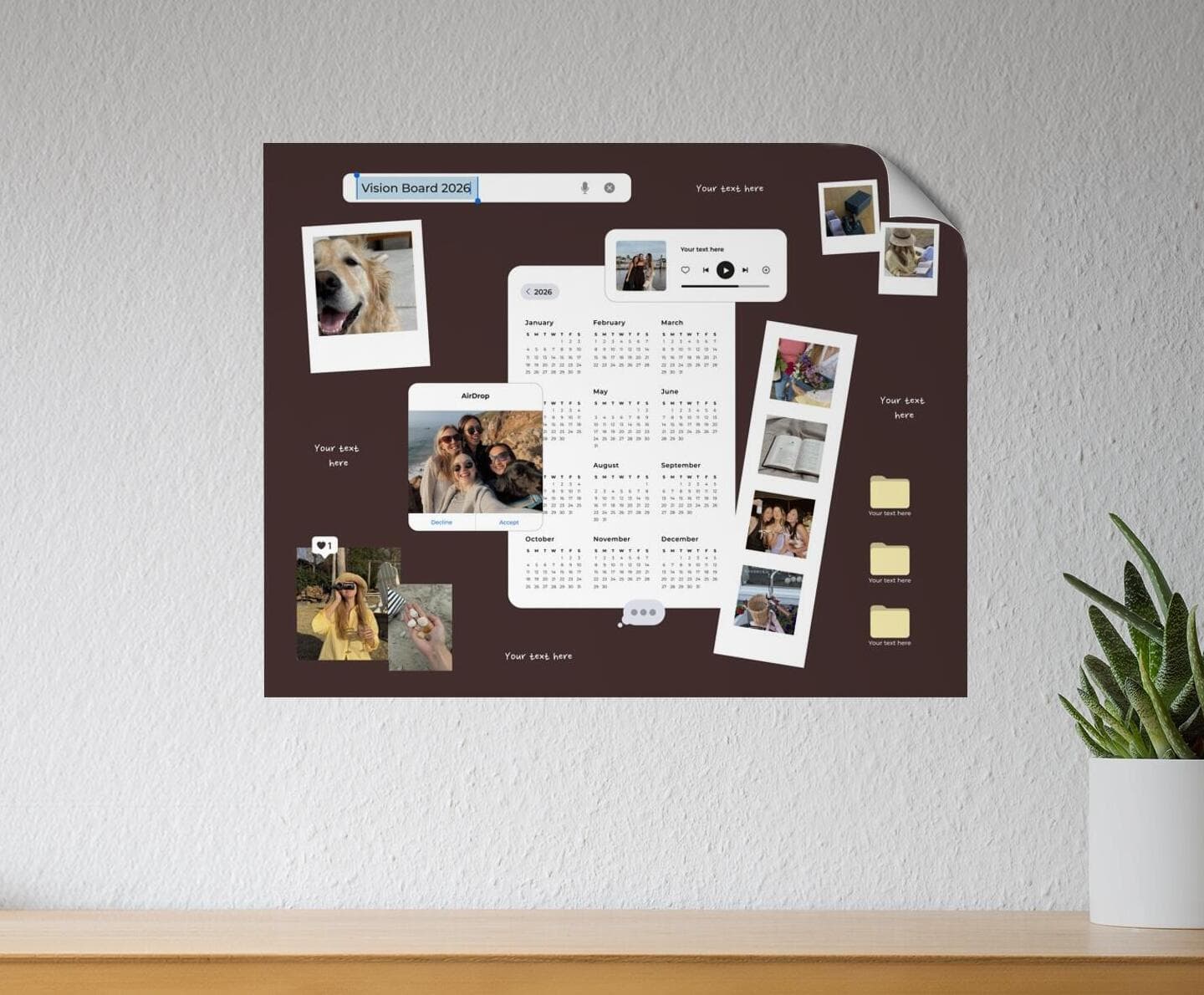 Vision Board Photo Dump Landscape  Poster