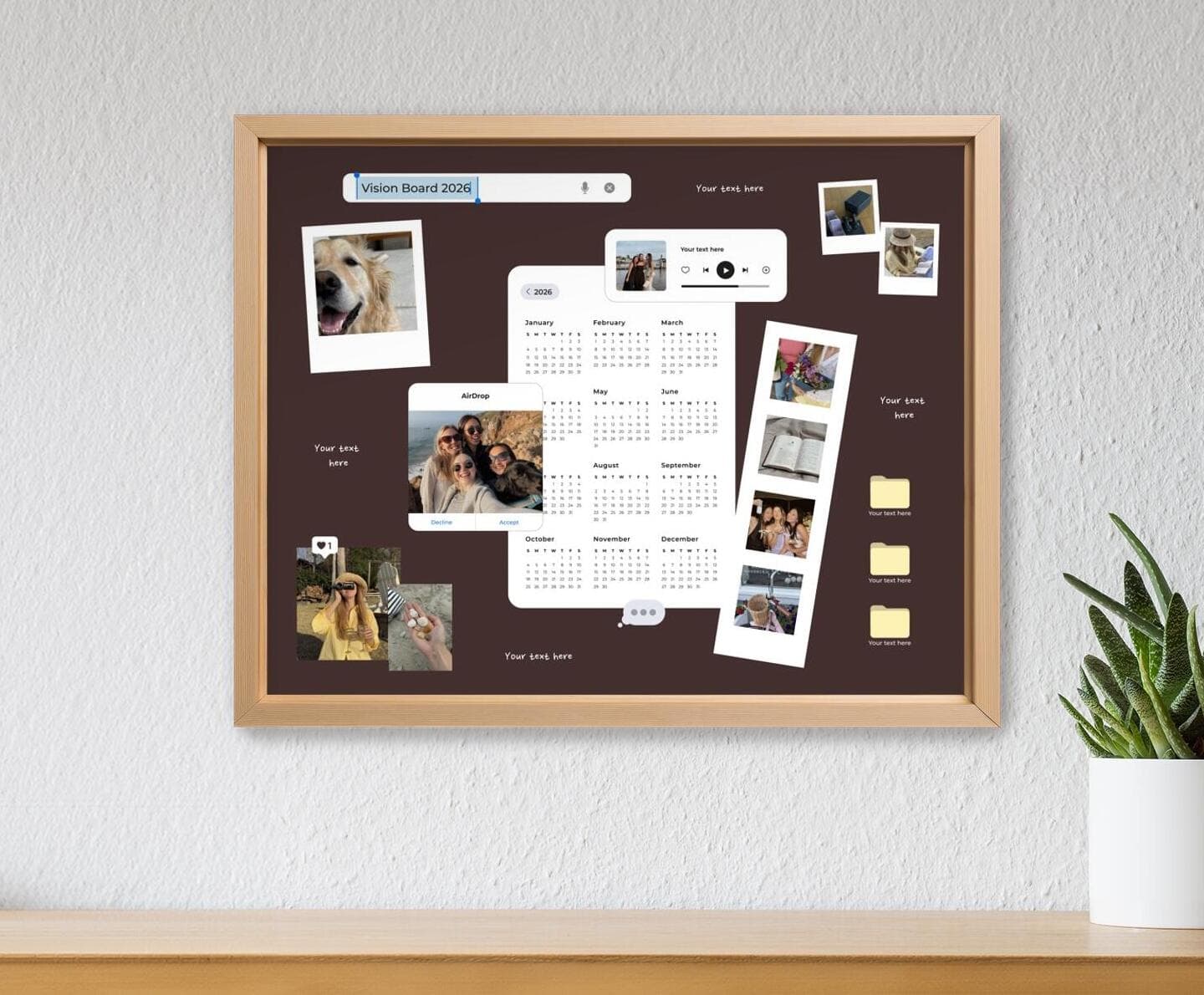 Vision Board Photo Dump Landscape  Poster