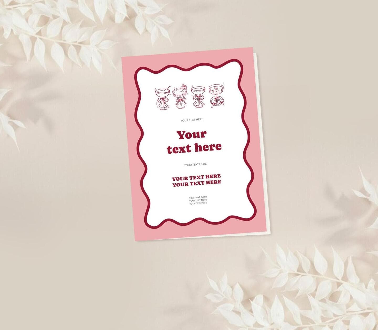 Galentine Invitation Wavy Card