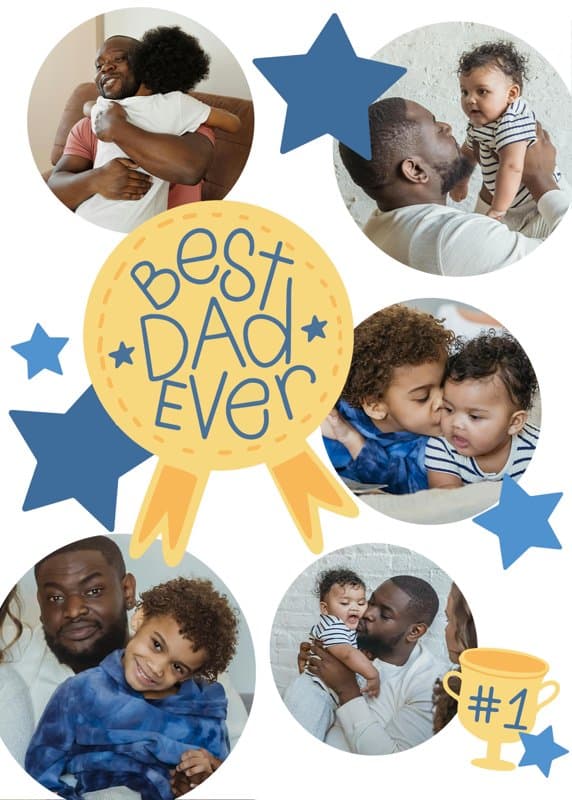 Best Father Trophy Card