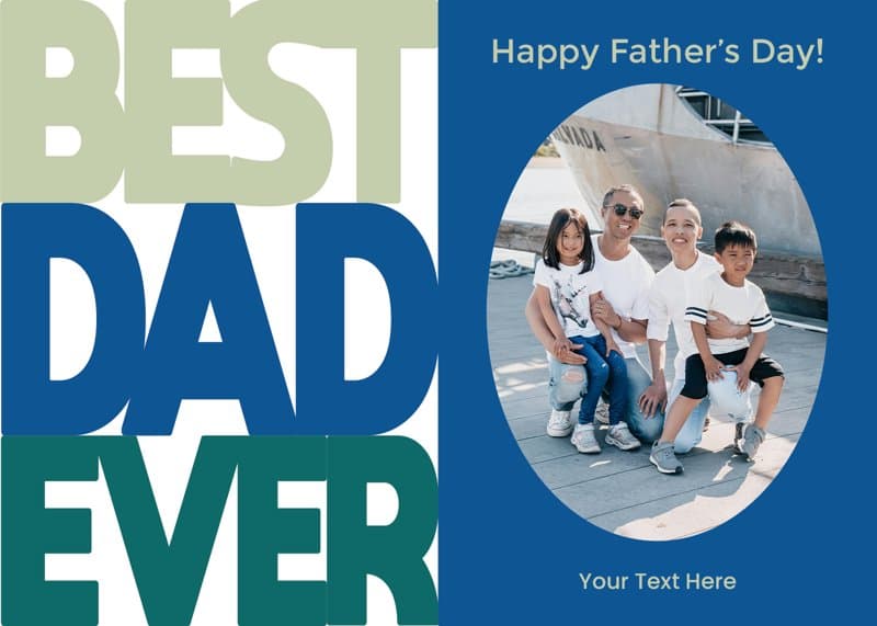 Big Best Dad Card