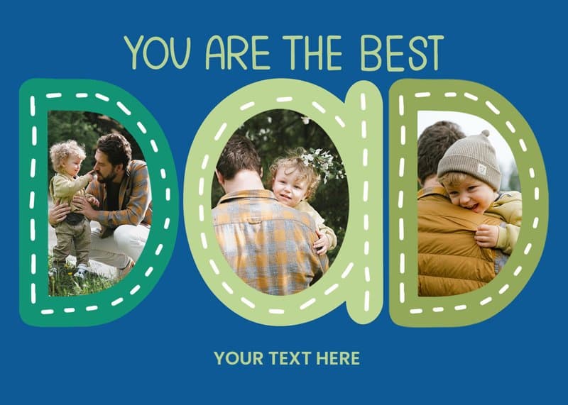 Playful Dad Typography Card