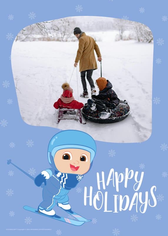 CoComelon™ Blue Snowflakes Card