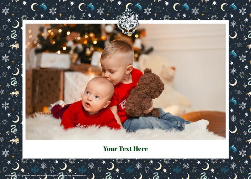 Harry Potter™ Christmas Hogwarts Pattern Card