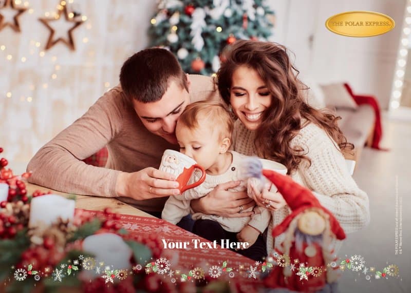 Polar Express™ Christmas Snowflakes Card