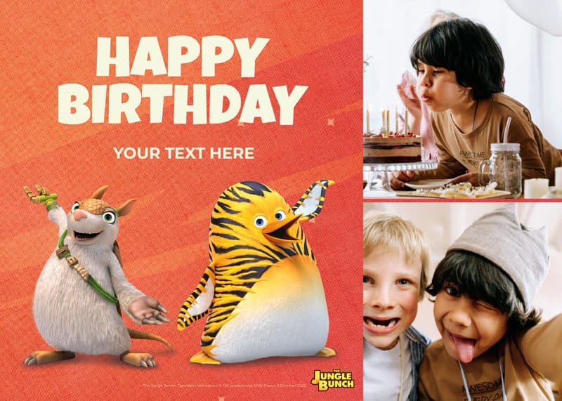 The Jungle Bunch - World Tour™ Red Birthday Card