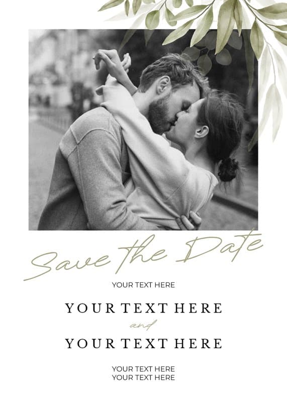 Classic Nature Save The Date Card